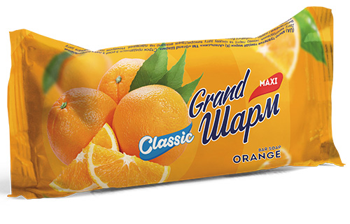 Мило туалетне тверде марка (К) "Апельсин" ТМ "Grand Шарм" 125г